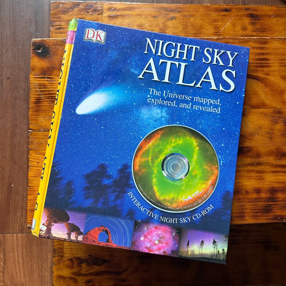 Night Sky Atlas The Universe Mapped, Explored & Revealed CD-Rom Hardcover Book